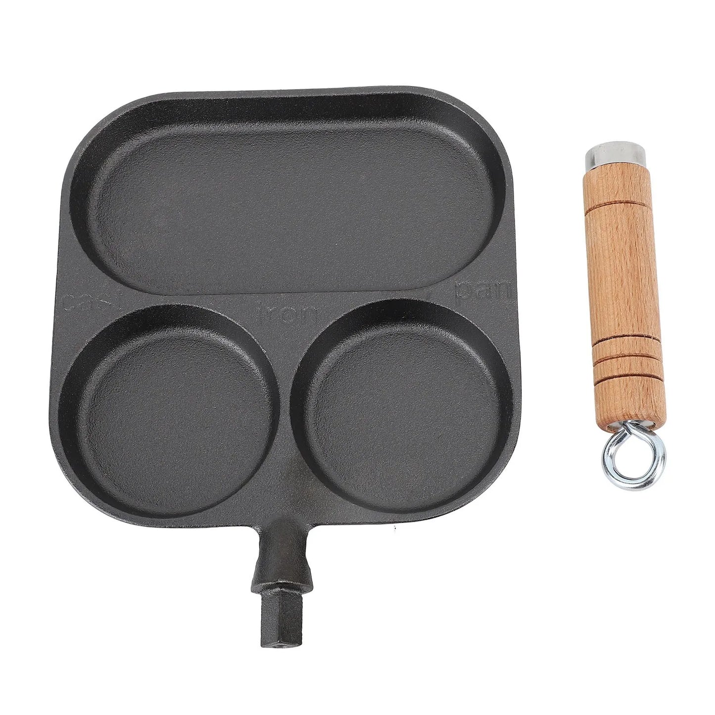 Breakfast Pan 3 Section Egg Frying Pans Non Coating Divided Grill Frying Pan