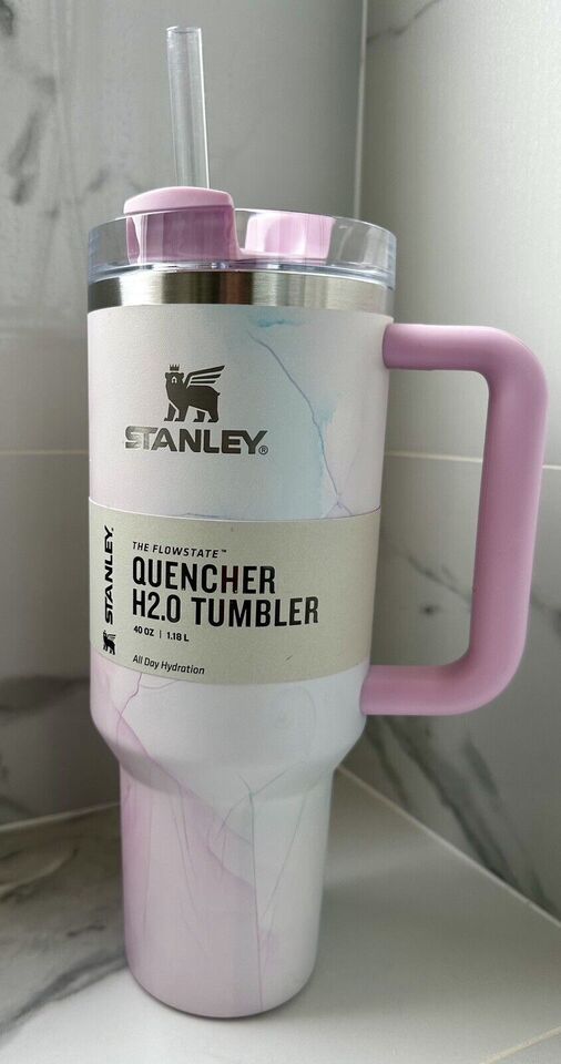 NEW Stanley 40 Oz Quencher FlowState Tumbler Cup (Tulle Pink OR Watercolor Dusk)