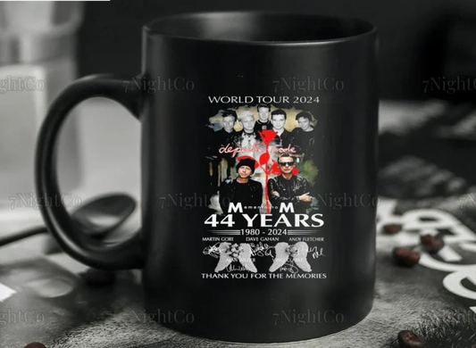 Depeche Mode World Tour 2024 Mug, Memento Mori 1980 ¨C 2024 Coffee Mug, Depeche Mode 44 Years Ceramic Mug