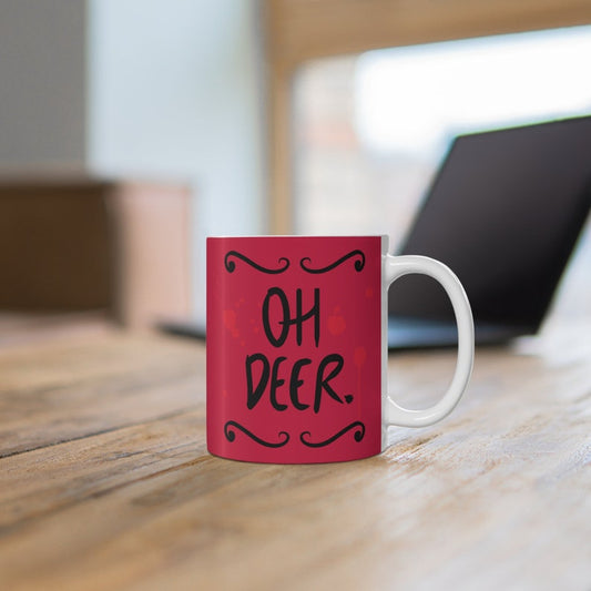 Oh Deer Mug | Hazbin Hotel Inspired Alastor Mug | Helluva Boss | Pimpin Not Simpin | Fan Art Coffee Mug