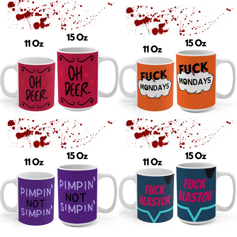 Fvck Alastor | Hazbin Hotel Inspired Alastor Mug | Helluva Boss | Pimpin Not Simpin