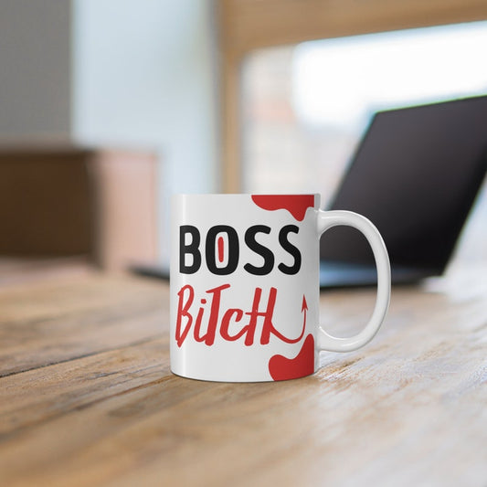 BossBjtch Mug | Hazbin Hotel Inspired Alastor Mug | Helluva Boss | Pimpin Not Simpin